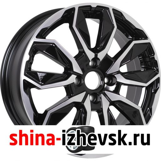 Колесный диск СКАД Сочи 6xR16 4×100 ET50 DIA60.1 черный глянцевый с полированной лицевой поверхностью в Ижевске